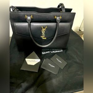 Yves Saint Laurent Uptown Tote with clutch
